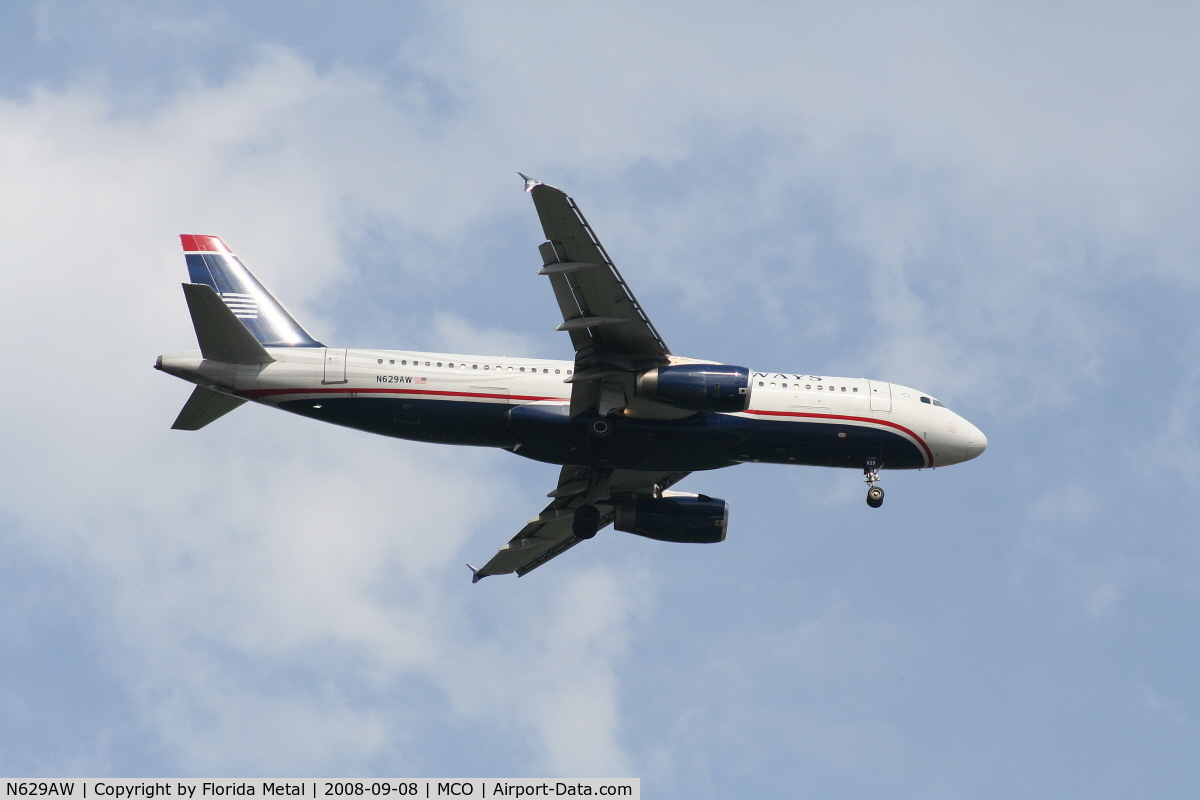 N629AW, 1990 Airbus A320-231 C/N 076, US Airways A320