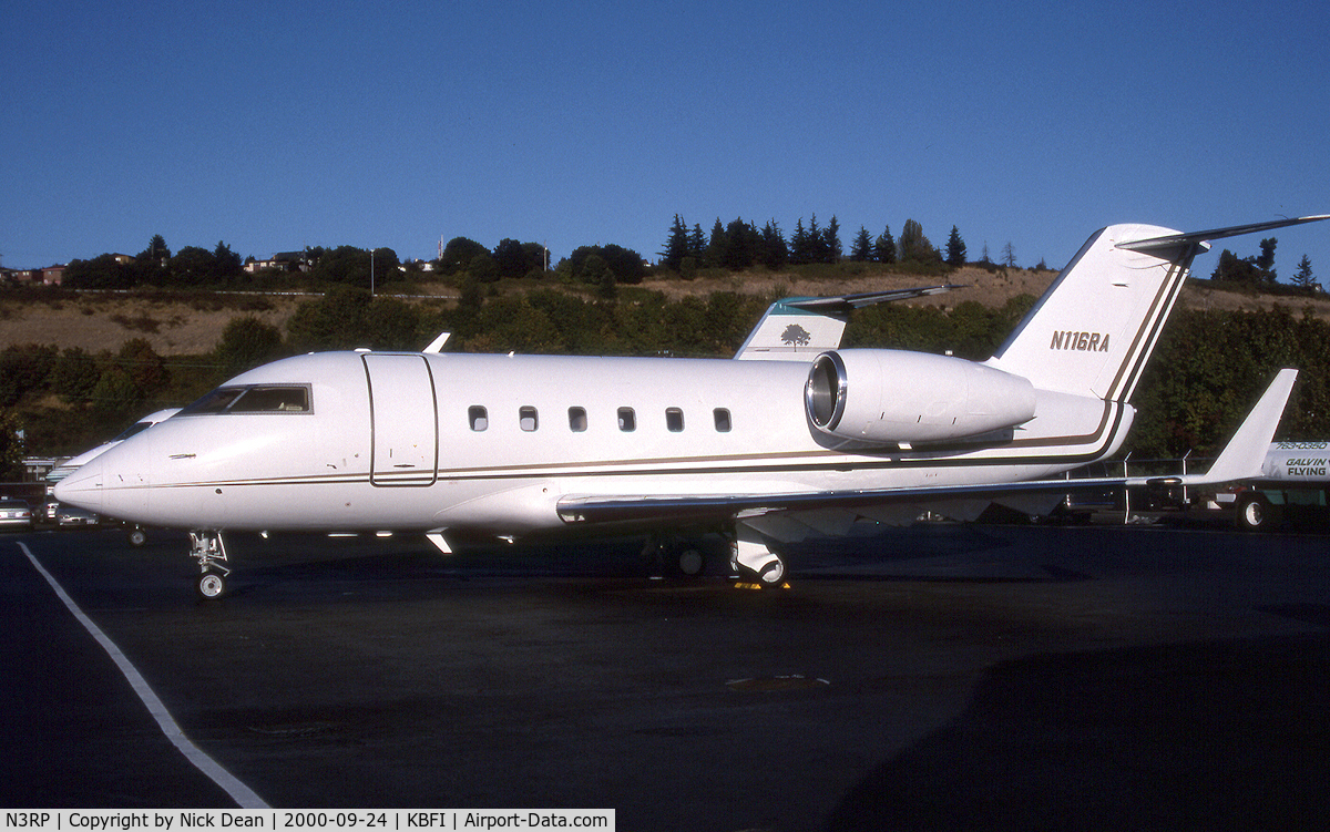 N3RP, 1981 Canadair Challenger 600 (CL-600-1A11) C/N 1011, KBFI (Seen here as N116RA this frame became N3RP and was DBR by a hurricane on 25th Oct 2005)