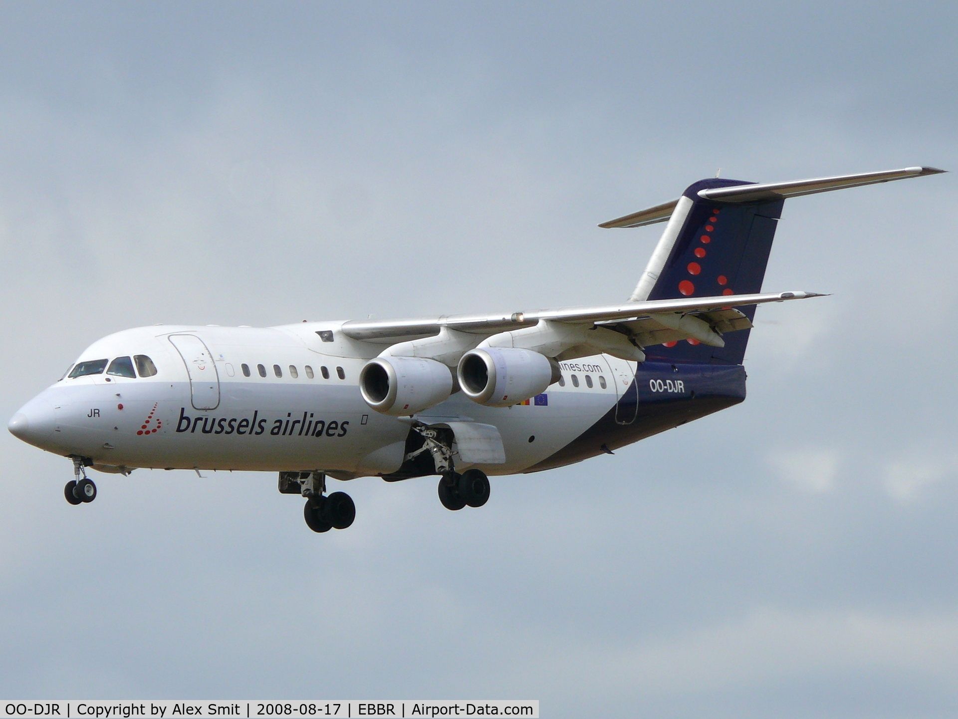 OO-DJR, 1996 British Aerospace Avro 146-RJ85 C/N E.2290, British Aerospace BAe146-200/RJ85 OO-DJR Brussels Airlines