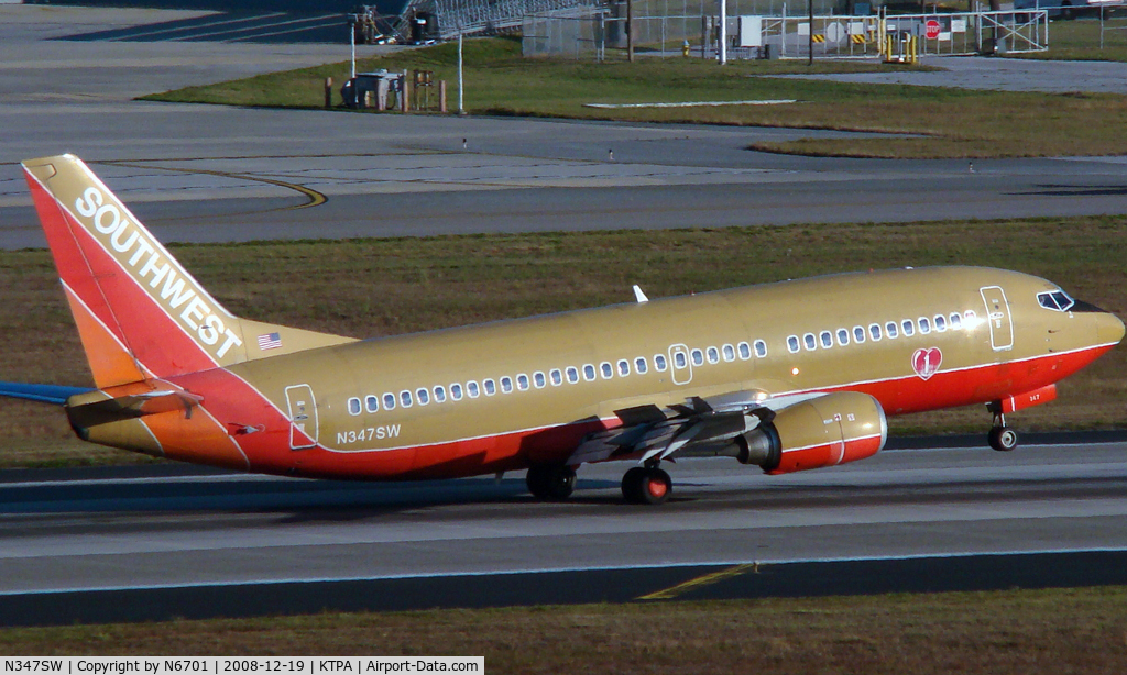 N347SW, 1989 Boeing 737-3H4 C/N 24374, Old C/S