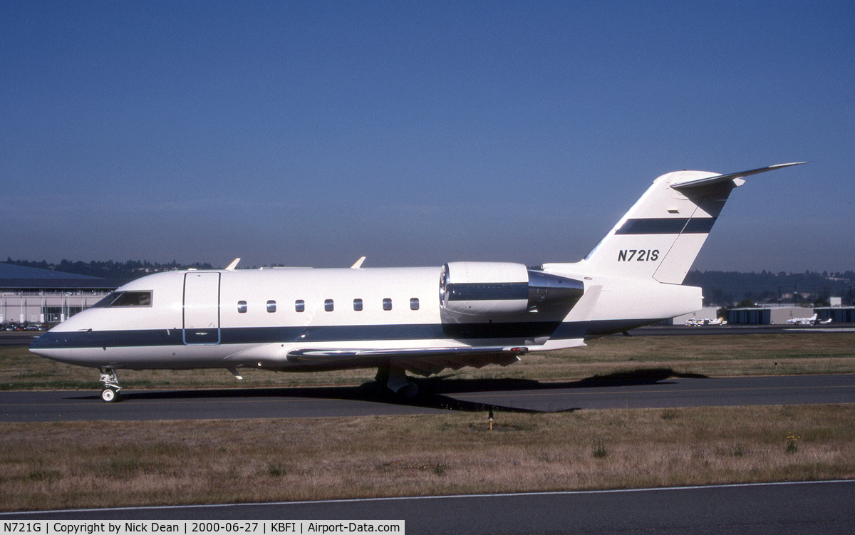 N721G, 1992 Canadair Challenger 601-3A (CL-600-2B16) C/N 5109, KBFI (Seen here as N721S and now registered N721G as posted)