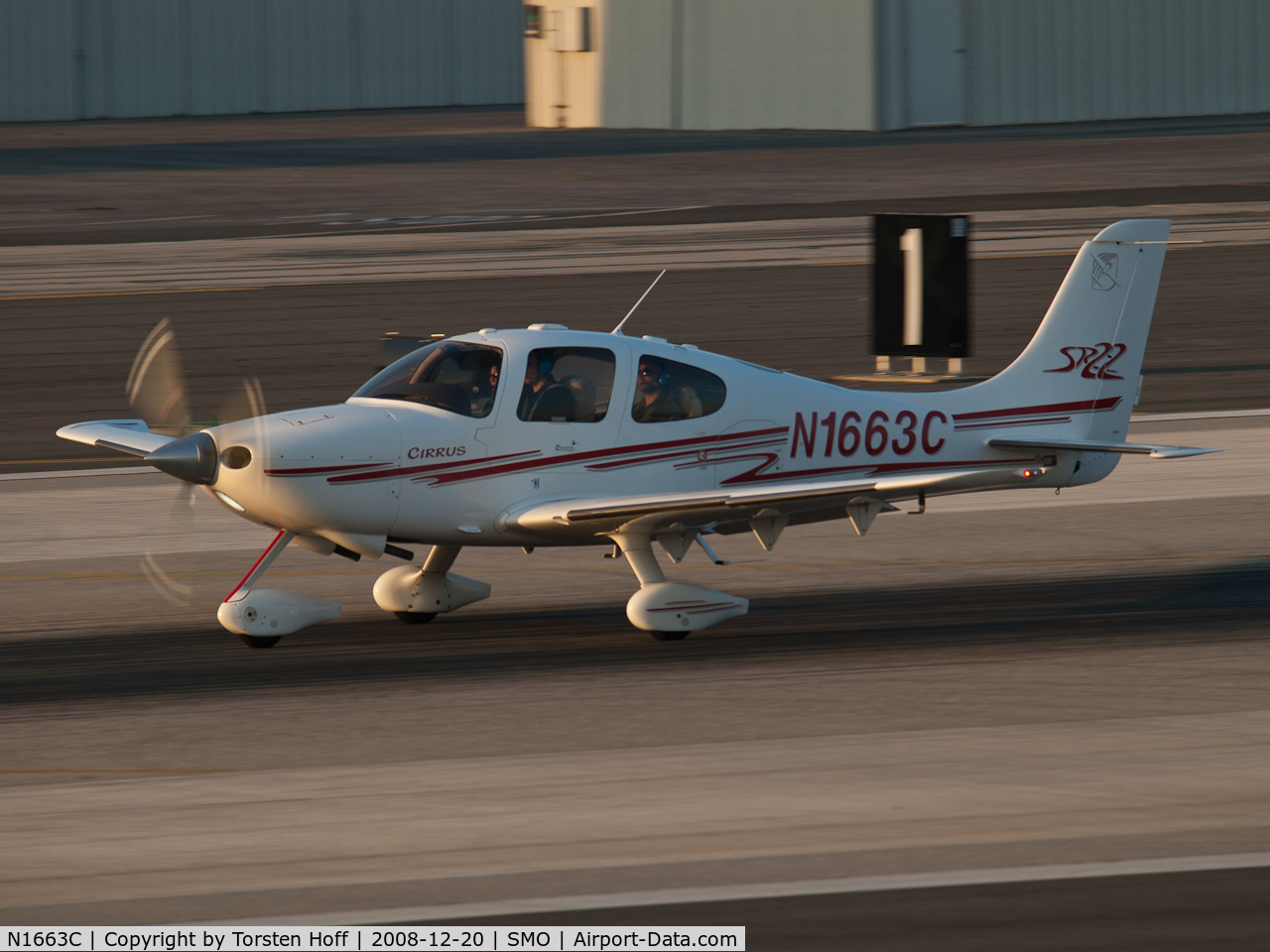 N1663C, 2003 Cirrus SR22 C/N 0585, N1663C departing from RWY 21
