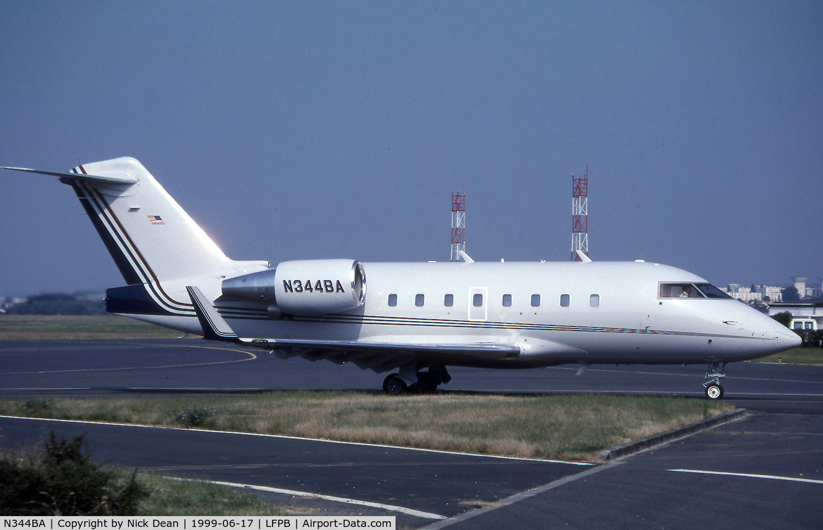 N344BA, 1997 Canadair Challenger 604 (CL-600-2B16) C/N 5344, LFPB (Currently registered N604DH as posted)