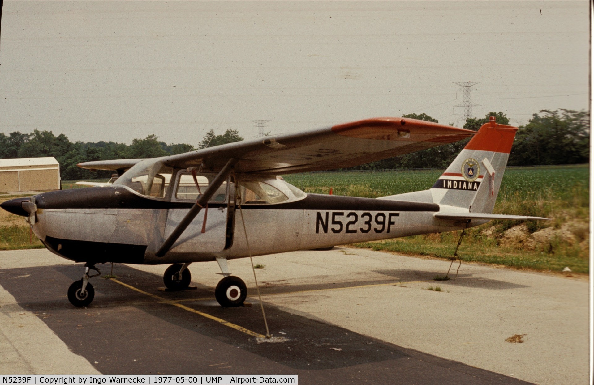 N5239F, 1965 Cessna 172F C/N 17253314, Cessna 172F of Indiana Civil Air Patrol at Indianapolis Metropolitan Airport