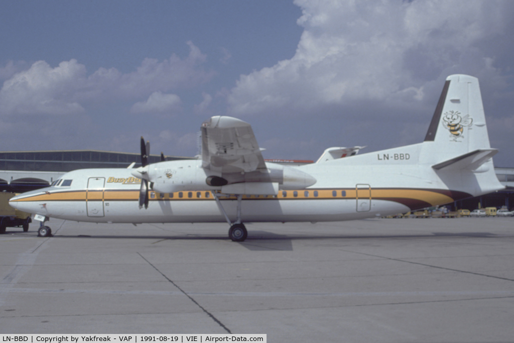 LN-BBD, 1988 Fokker 50 C/N 20135, Busy Bee Fokker 50