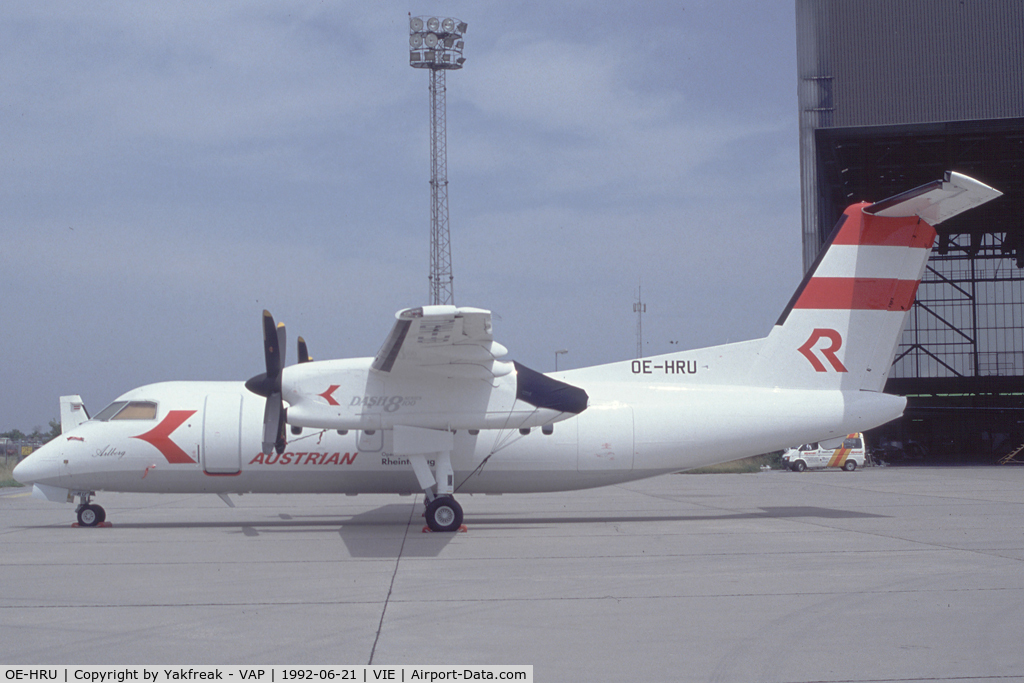OE-HRU, 1992 De Havilland Canada DHC-8-106 Dash 8 C/N 317, Rheintalflug Dash 8-100