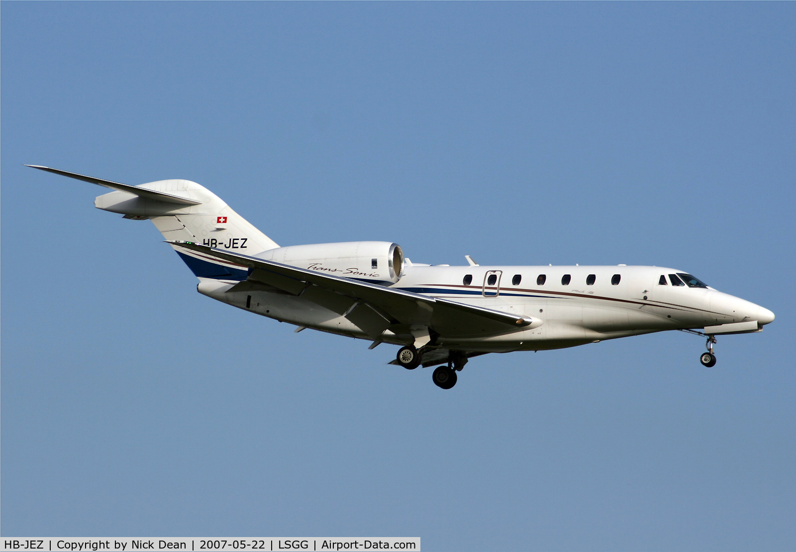 HB-JEZ, 2002 Cessna 750 Citation X Citation X C/N 750-0179, LSGG