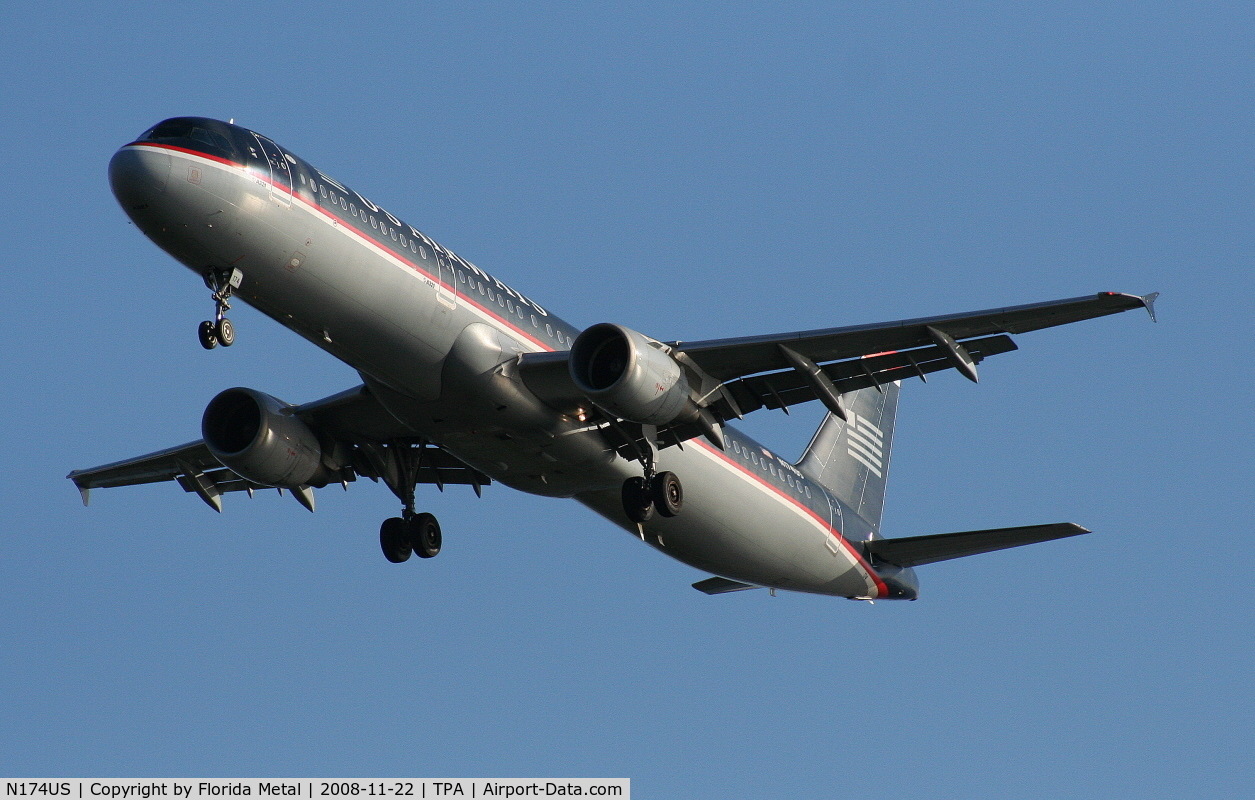 N174US, 2001 Airbus A321-211 C/N 1492, US Airways A321