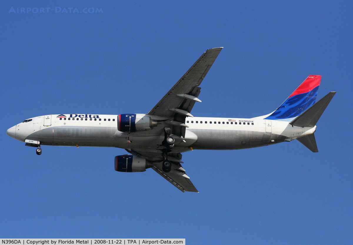 N396DA, 2000 Boeing 737-832 C/N 30378, Delta 737-800