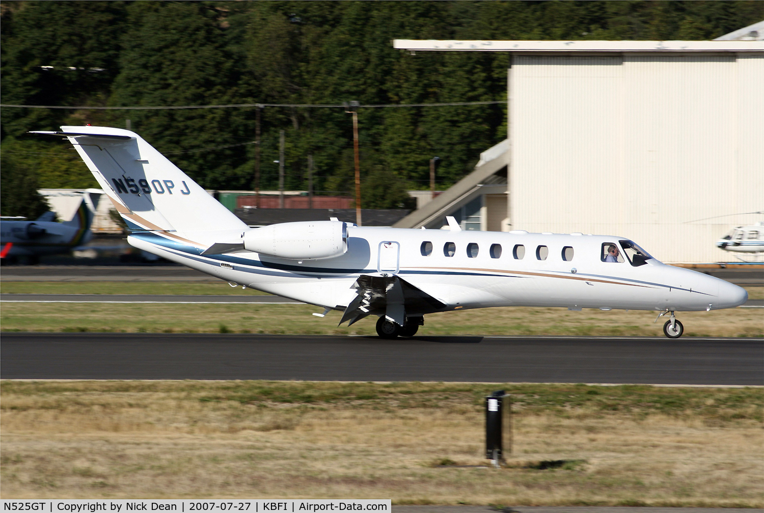 N525GT, 2006 Cessna 525B CitationJet CJ3 C/N 525B0104, KBFI (Seen here as N590PJ and currently registered N525GT as posted)