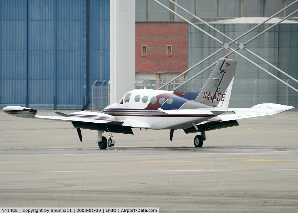 N414CE, 1976 Cessna 414 Chancellor C/N 414-0904, Parked at the General Aviation area...
