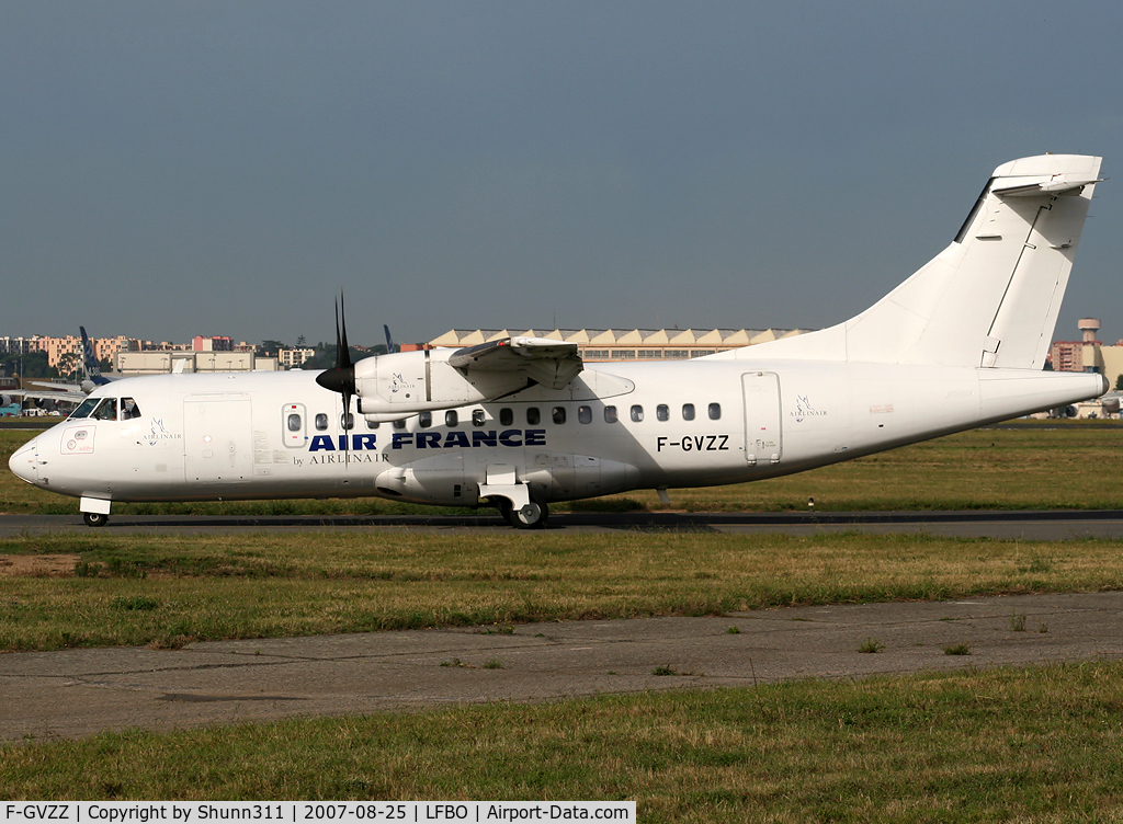 F-GVZZ, 1987 ATR 42-300 C/N 055, Rolling holding point rwy 32R for departure...