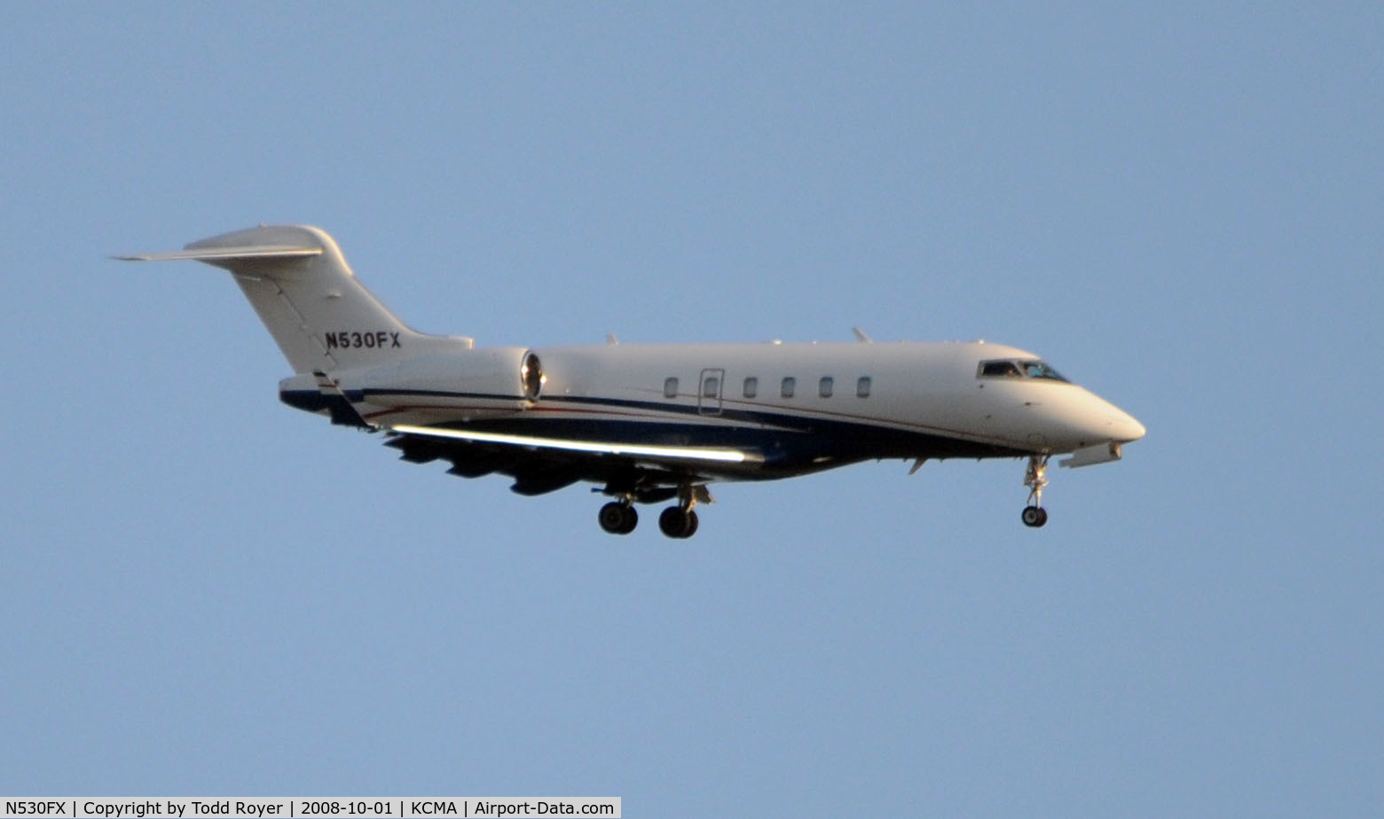 N530FX, 2007 Bombardier Challenger 300 (BD-100-1A10) C/N 20148, Backyard shot about 4 miles east of CMA