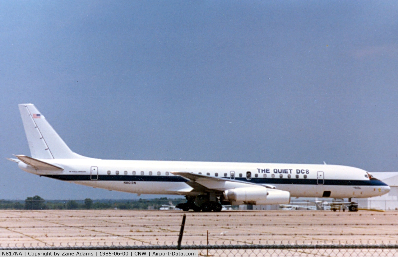 N817NA, 1969 Douglas DC-8-72 C/N 46082, Registered as N801BN, this Former Braniff DC-8 currently with NASA as a flying laboratory.