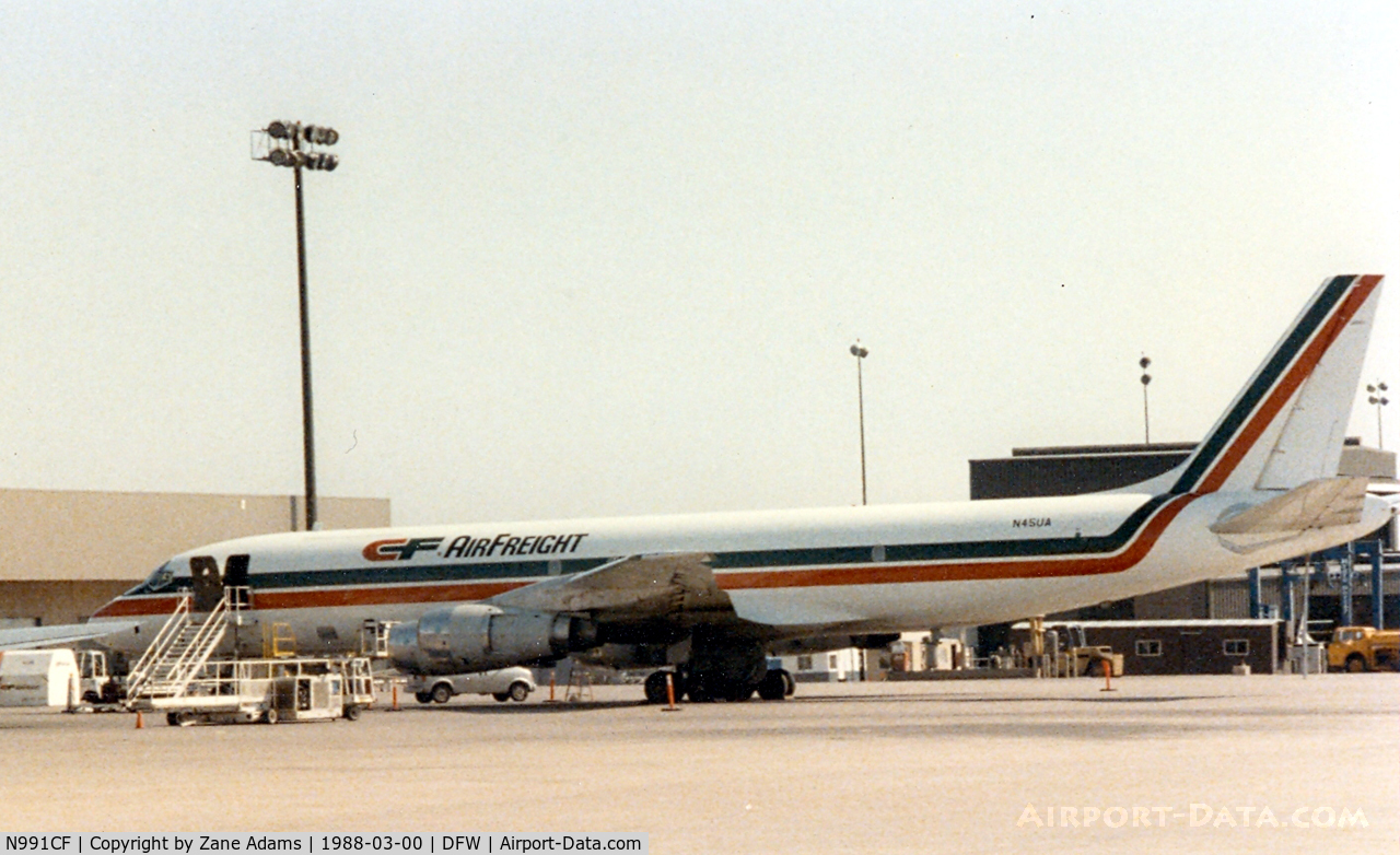 N991CF, 1965 Douglas DC-8F-54 C/N 45801, Ex, N8045U, N45UA (as photographed) CF Air Frieght