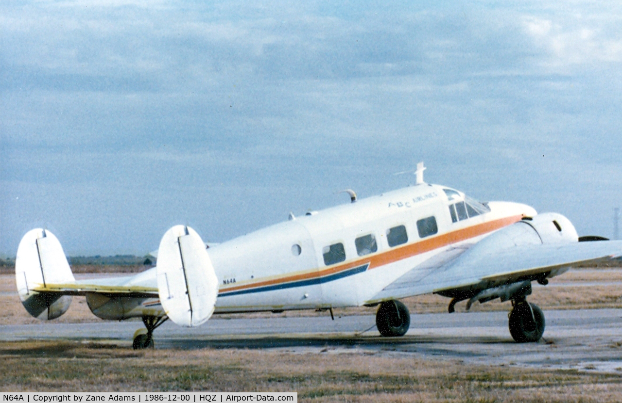 N64A, 1956 Beech E18S C/N BA-213, Beech 18 at Mequite Hudson Airport