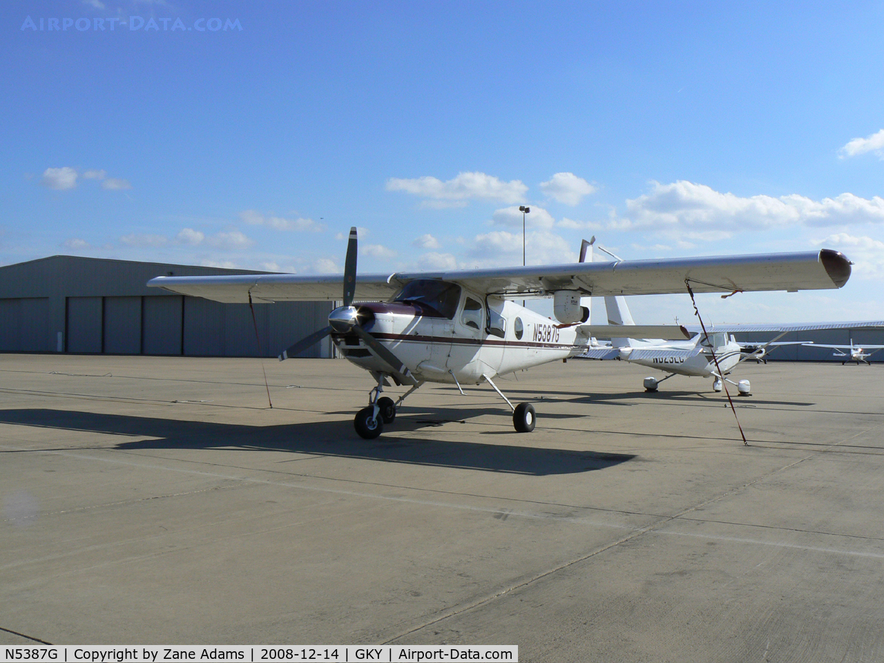 N5387G, 1967 Helio HT-295/U10D Super Courier C/N 1257 (66-14355), At Arlington Municipal - this aircraft is used for aerial shots during NFL Games