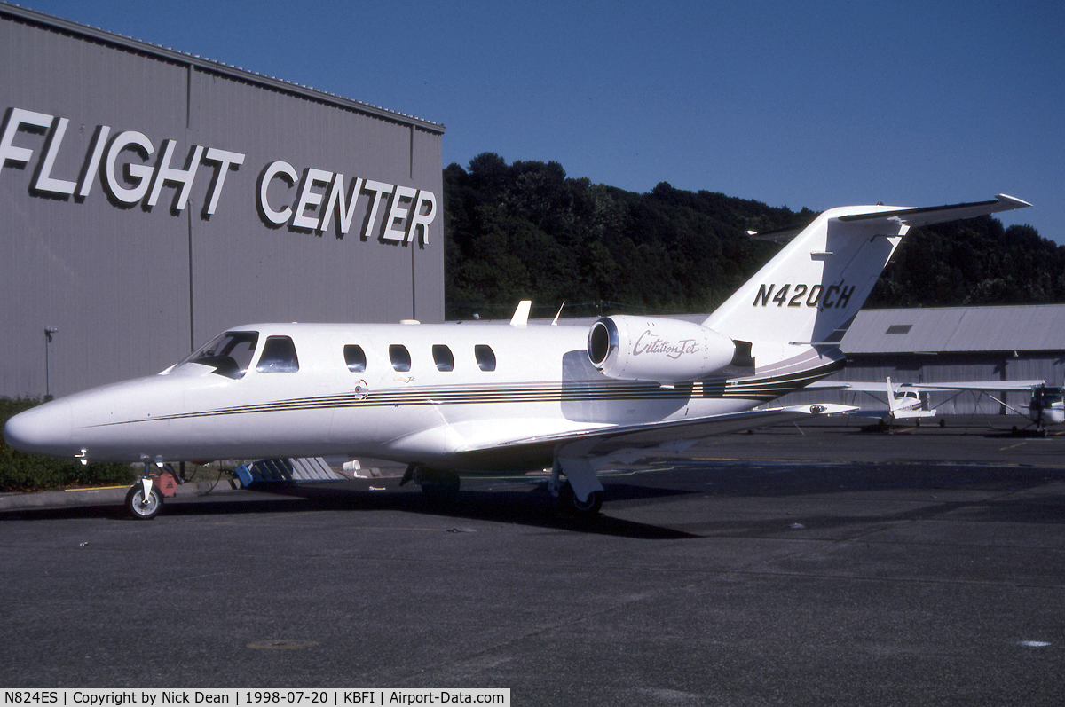 N824ES, 1994 Cessna 525 CitationJet CJ1 C/N 525-0066, KBFI (The 1st of 3 CJ's I have collected with this reg a CJ1 a CJ2 and now a CJ3 this CJ1 is currently registered N824ES as posted for C/N accuracy)