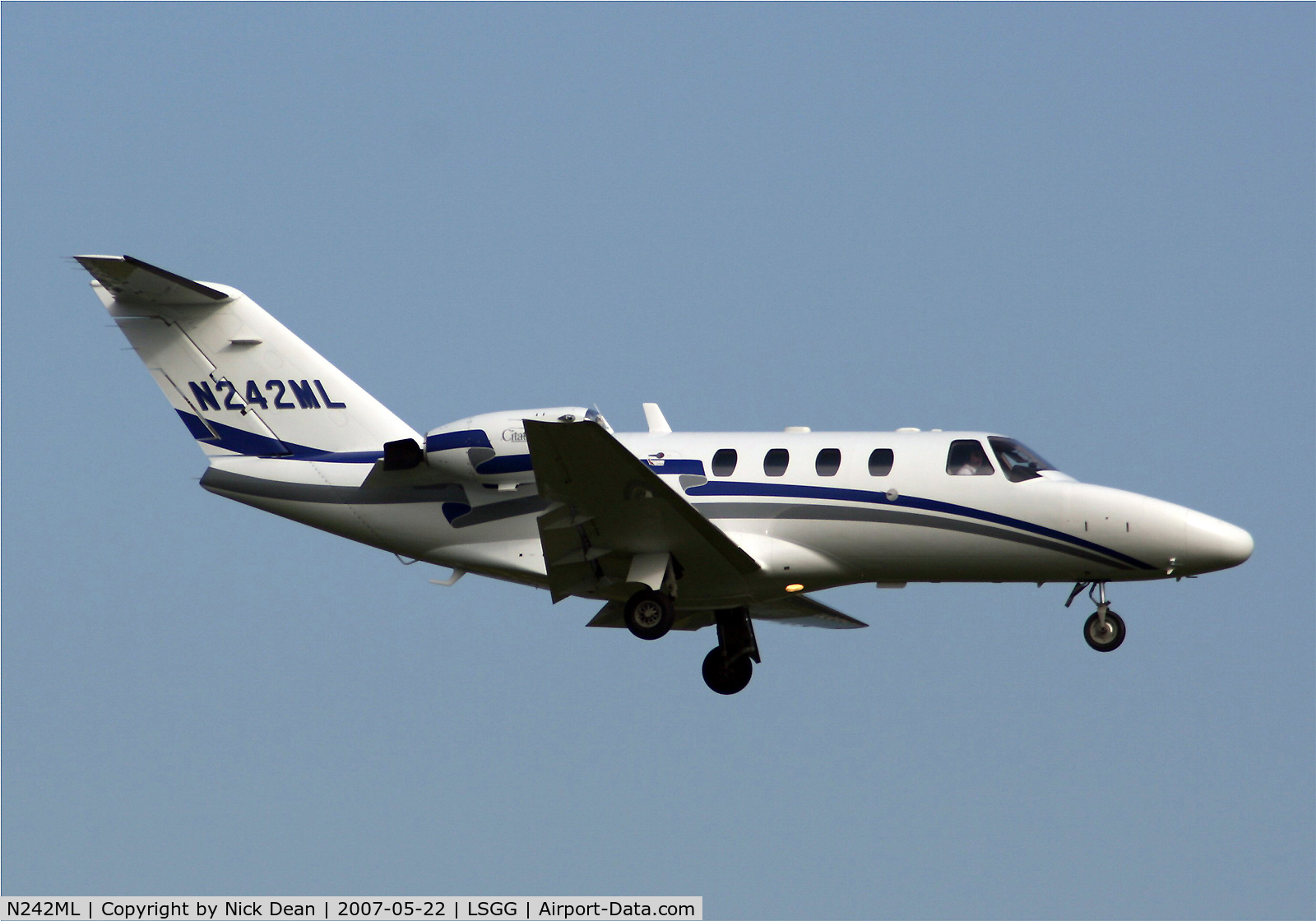 N242ML, 2003 Cessna 525 CitationJet CJ1 C/N 525-0506, LSGG