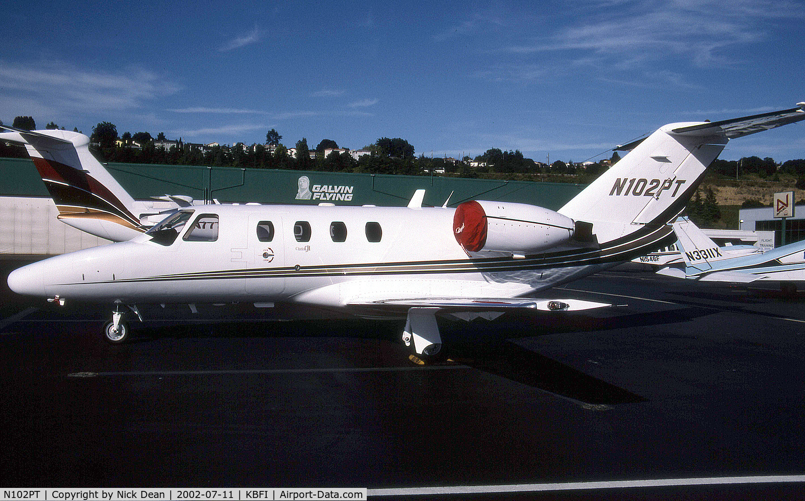 N102PT, 2001 Cessna 525 CitationJet CJ1 C/N 525-0433, KBFI (W/O Augusta ME shortly after takeoff Feb 1st 2008)