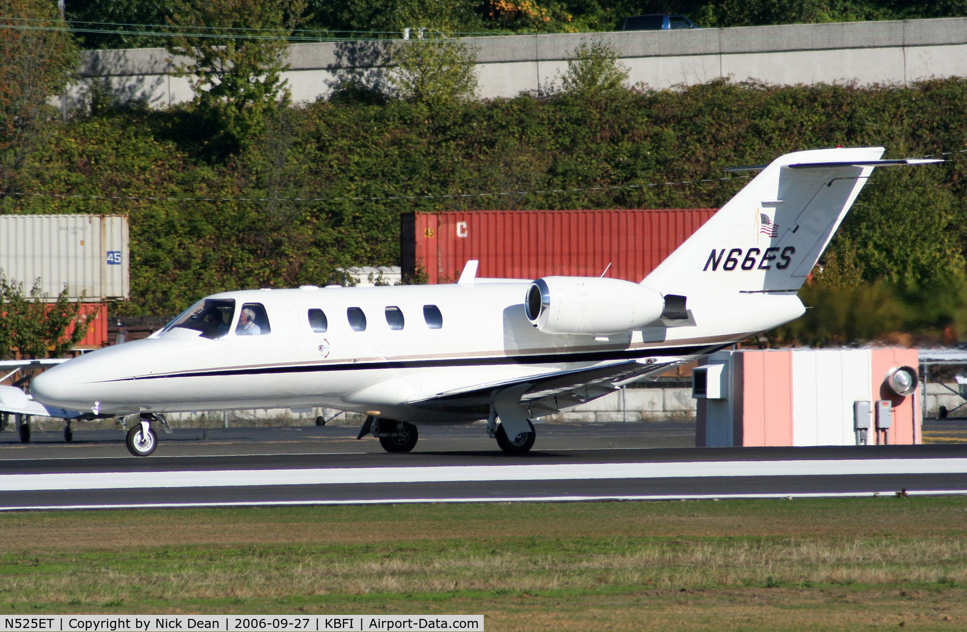 N525ET, 1998 Cessna 525 CitationJet C/N 525-0244, KBFI (Seen here as N66ES this second CJ to carry this reg is now registered N525ET as posted for C/N accuracy)