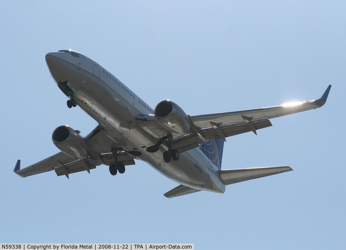 N59338, 1987 Boeing 737-3TO C/N 23576, Continental 737-300