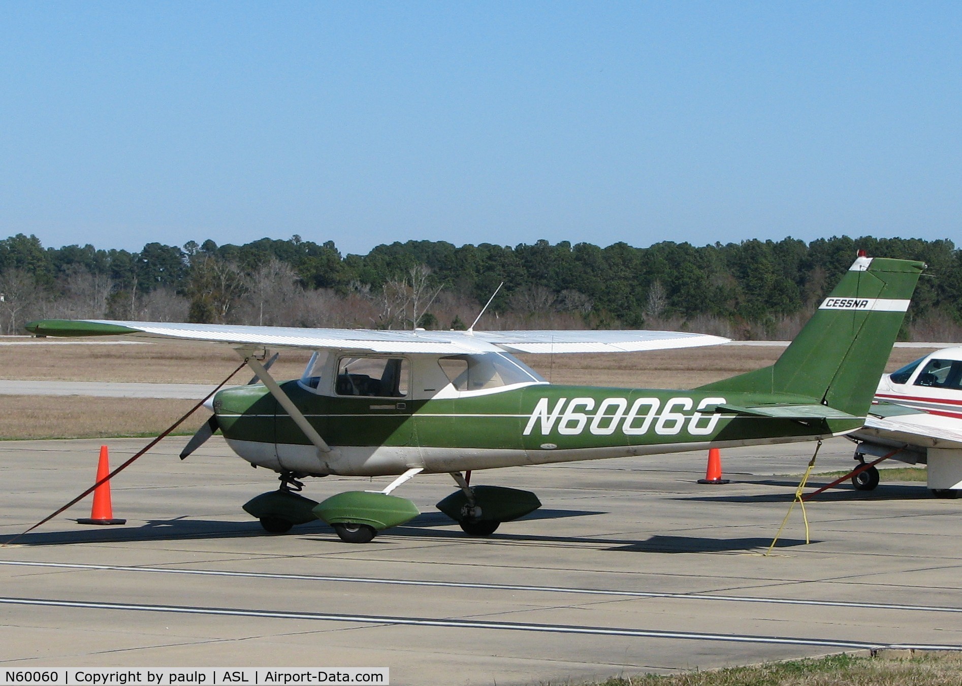 N60060, 1968 Cessna 150J C/N 15070043, Parked at the Marshall/Harrison County Texas airport.
