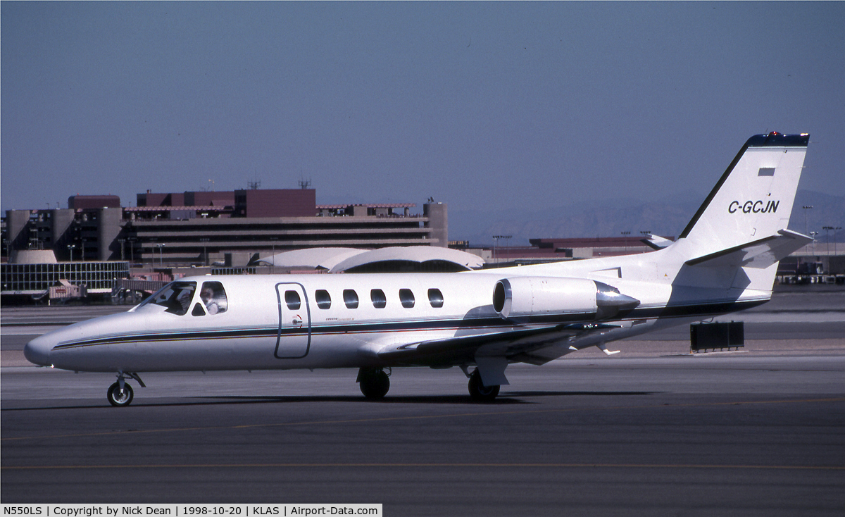 N550LS, 1979 Cessna 550 Citation II C/N 550-0371, KLAS (Seen here as C-GCJN and now registered N550LS as posted)