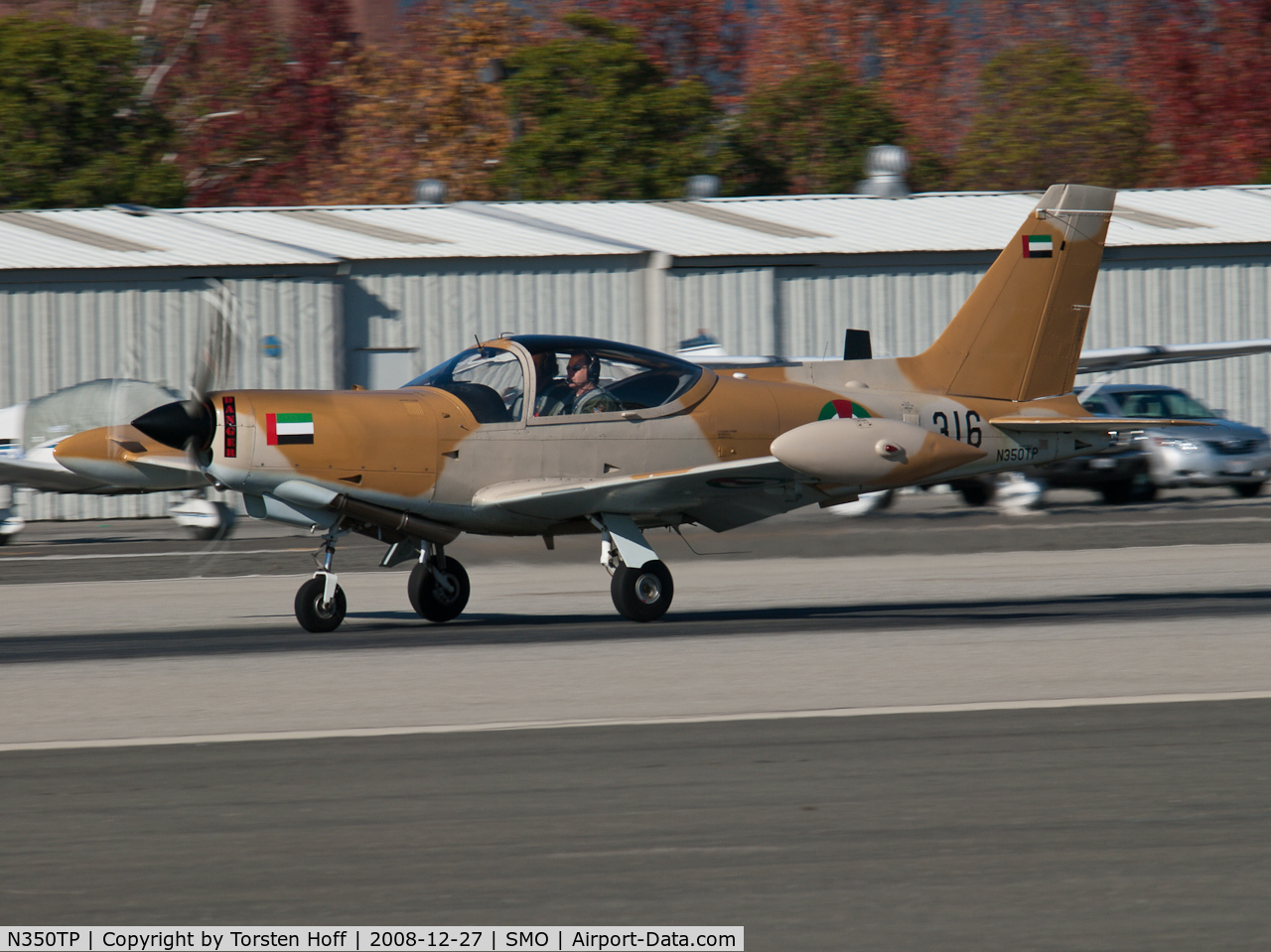 N350TP, 1983 SIAI-Marchetti SF-260TP C/N 011/62-004, N350TP departing from RWY 21