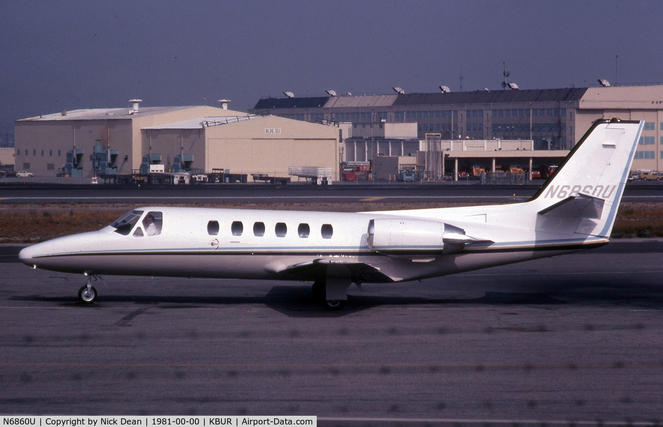 N6860U, 1981 Cessna 551 Citation II C/N 551-0035, KBUR