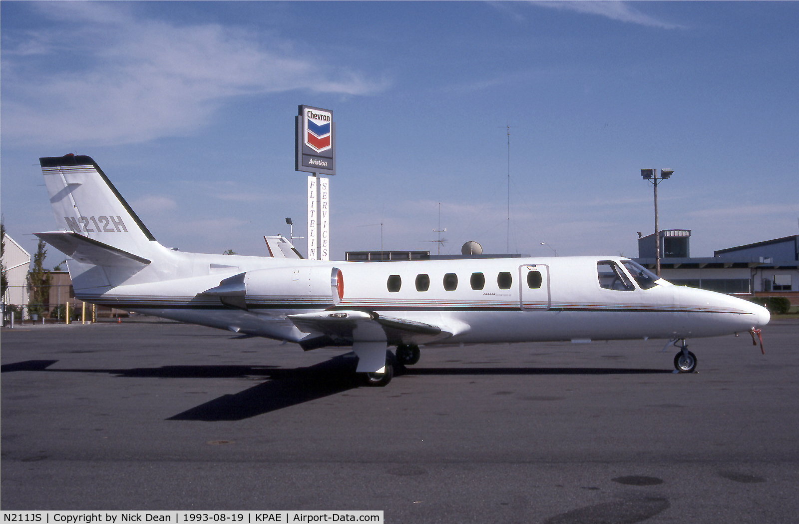 N211JS, 1979 Cessna 550 C/N 550-0098, KPAE (Seen here as N212H this aircraft is currently registered N211JS C/N's 550-0098 and 551-0140 are applicable to this airframe)