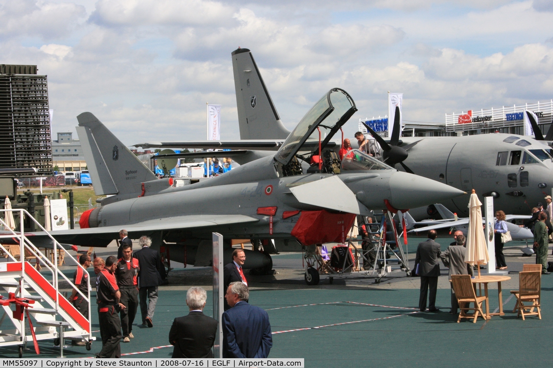 MM55097, Eurofighter EF-2000 Typhoon T C/N IT006, Taken at Farnborough Airshow on the Wednesday trade day, 16th July 2009