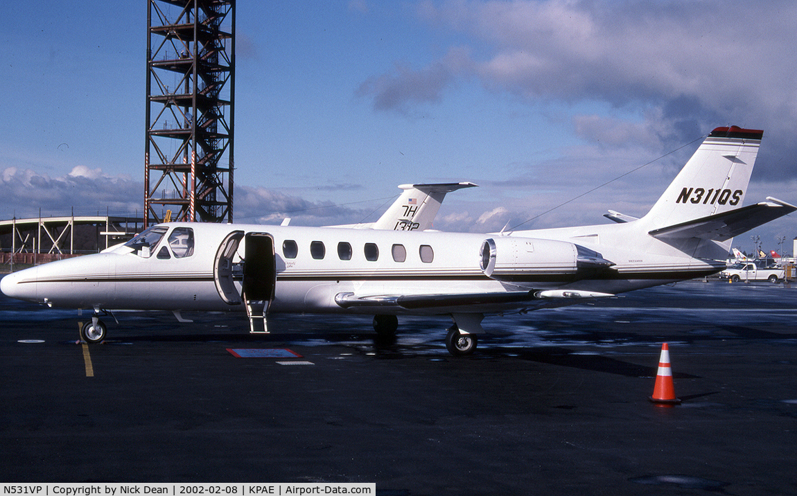 N531VP, 1995 Cessna 560 Citation Ultra C/N 560-0311, KPAE (Seen here as N311QS and currently registered N531VP as posted)
