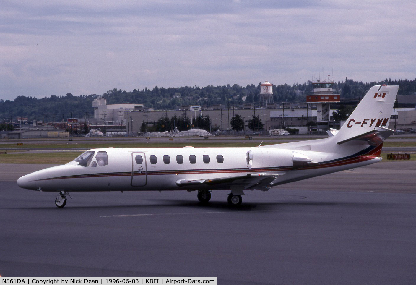 N561DA, 1995 Cessna 560 C/N 5600314, KBFI (Seen here as C-FYMM this airframe is currently registered N561DA as posted)