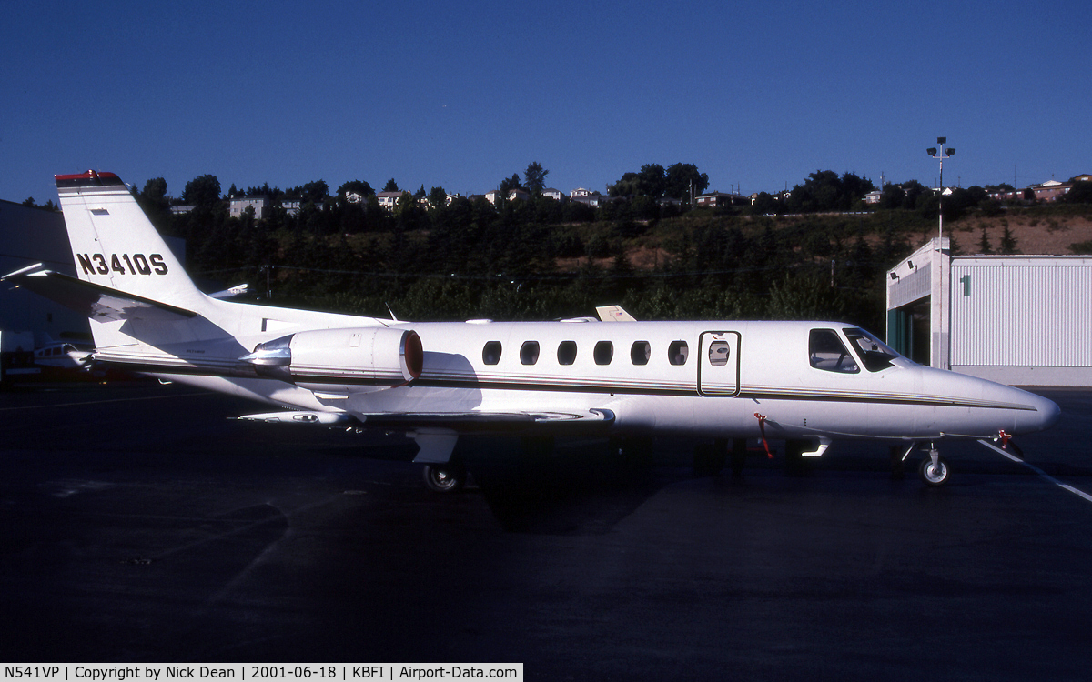 N541VP, 1995 Cessna 560 C/N 560-0341, KBFI (Seen here as N341QS this airframe is currently registered N541VP as posted)