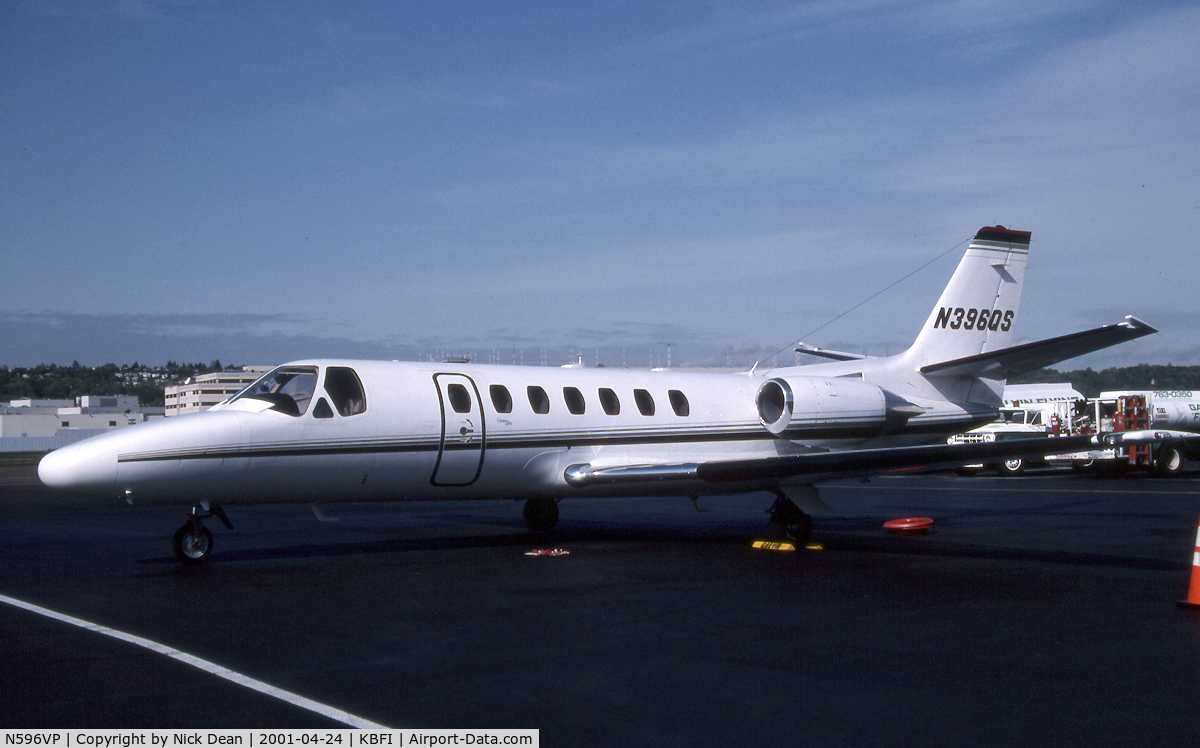 N596VP, 1996 Cessna 560 C/N 560-0396, KBFI (Seen here as N396QS this airframe is currently registered N596VP as posted)