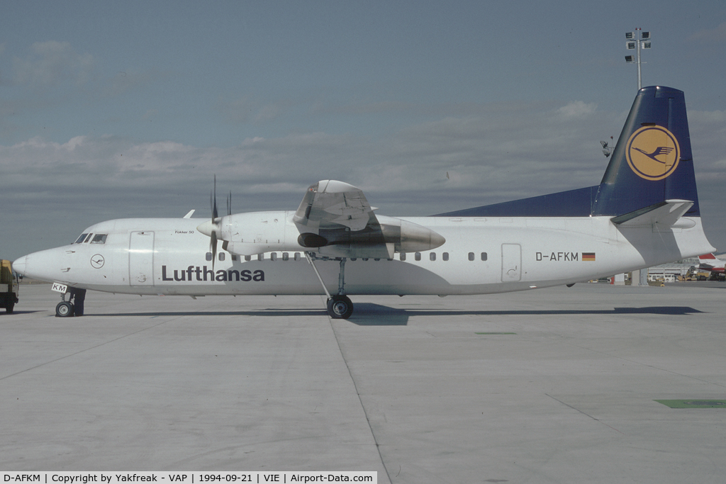 D-AFKM, 1991 Fokker 50 C/N 20214, Lufthansa Fokker 50