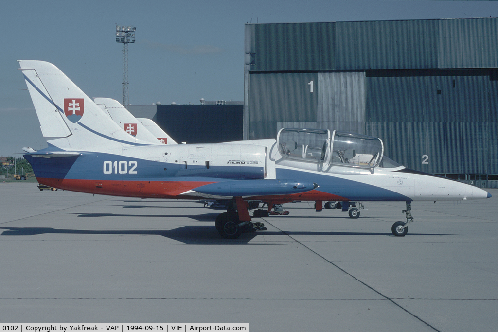 0102, Aero L-39C Albatros C/N 230102, Slovak Air Force Let 39