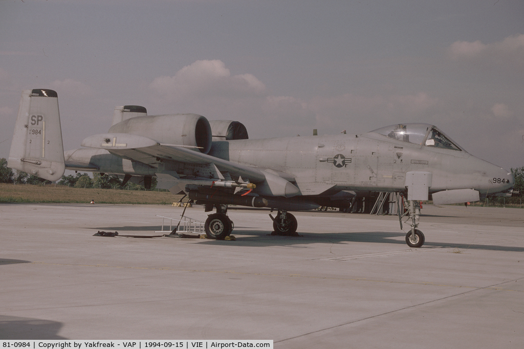 81-0984, 1981 Fairchild Republic A-10A Thunderbolt II C/N A10-0679, USAF A10