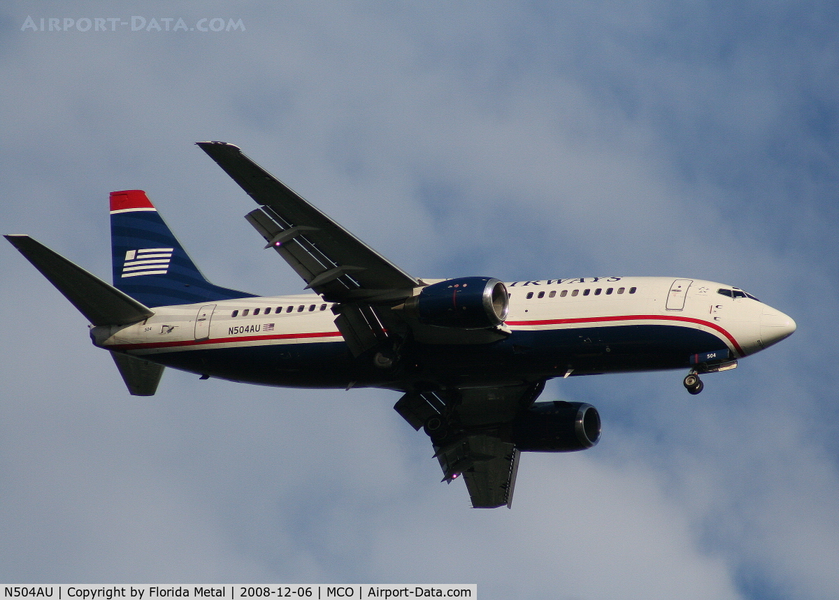 N504AU, 1987 Boeing 737-3B7 C/N 23379, US Airways 737-300