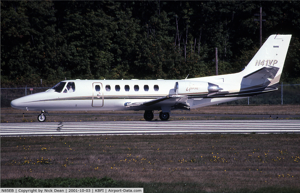 N85EB, 1998 Cessna 560 C/N 560-0492, KBFI (Seen here as N41VP as posted this aircraft is currently registered N85EB as posted)