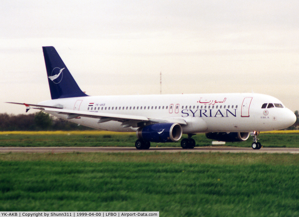 YK-AKB, 1998 Airbus A320-232 C/N 918, Take off rwy 15R for delivery flight
