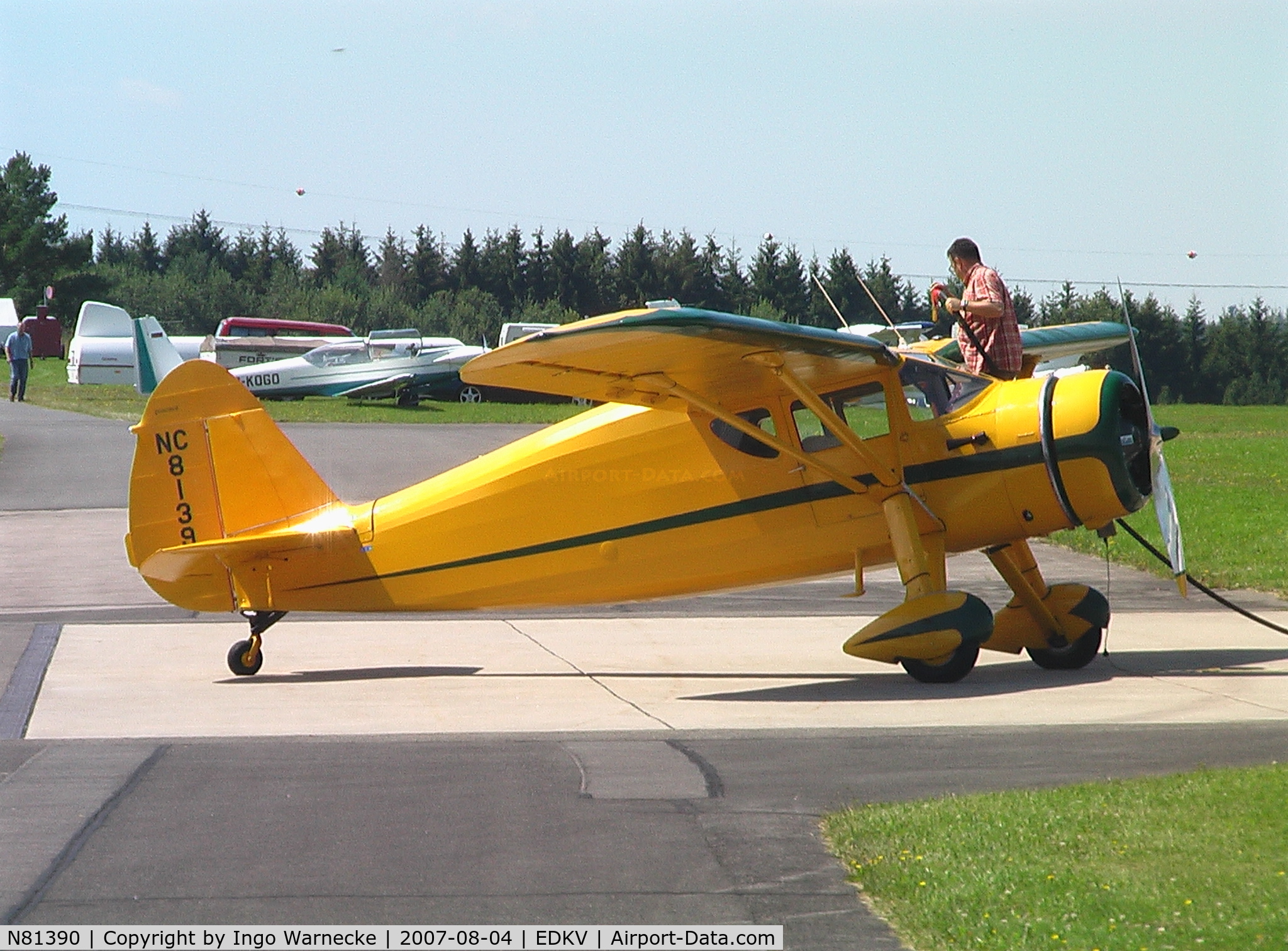 N81390, 1946 Fairchild 24W-46 C/N W46290, Fairchild 24W-46 just arrived in Germany at Dahlemer-Binz airfield