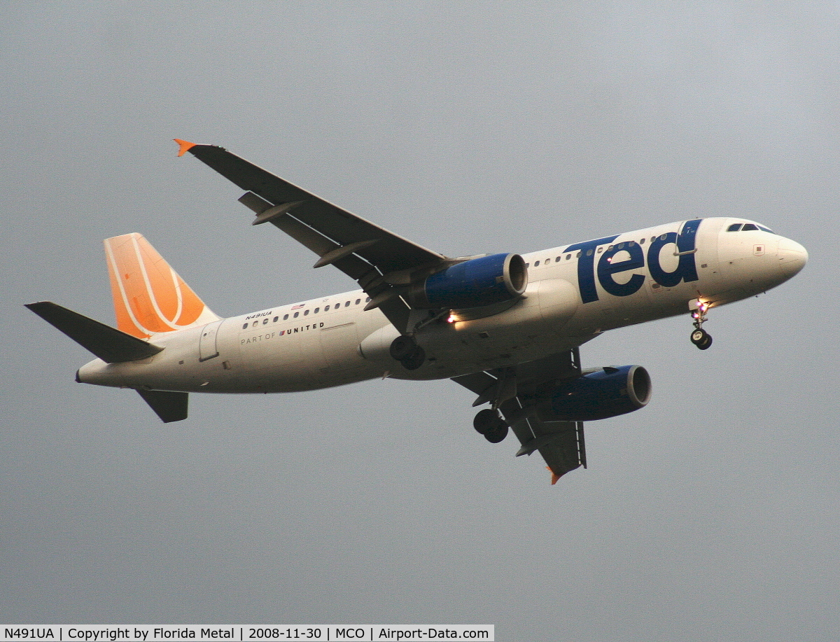 N491UA, 2002 Airbus A320-232 C/N 1741, Ted A320