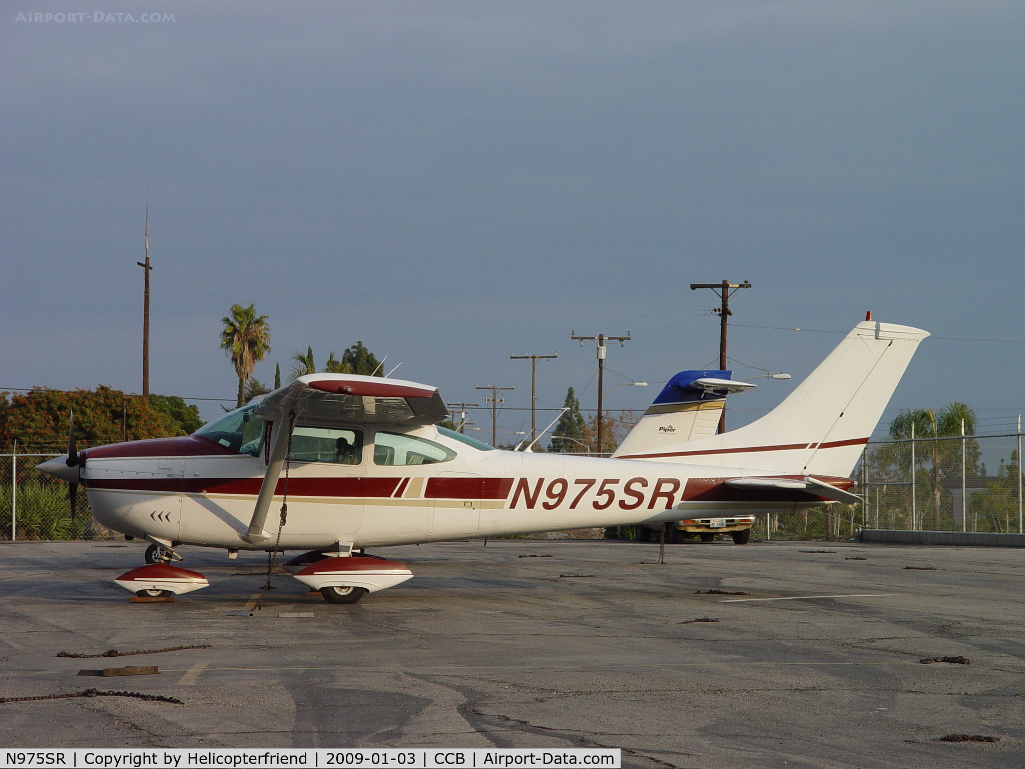 N975SR, 1968 Cessna 182L Skylane C/N 18258964, Parked at Cable