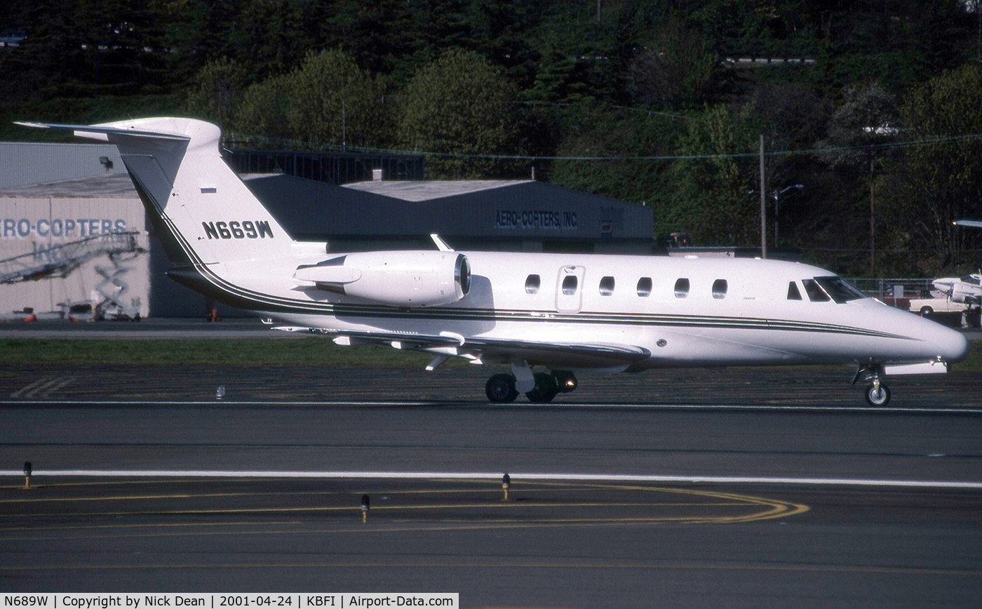 N689W, 1984 Cessna 650 C/N 650-0045, KBFI (Seen here as N669W this airframe is currently registered N689W as posted)
