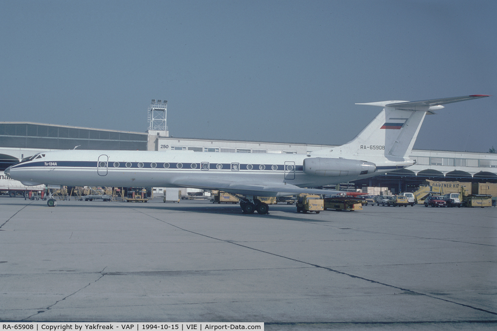 RA-65908, 1983 Tupolev Tu-134AK C/N 63870, Elf Air Tupolev 134