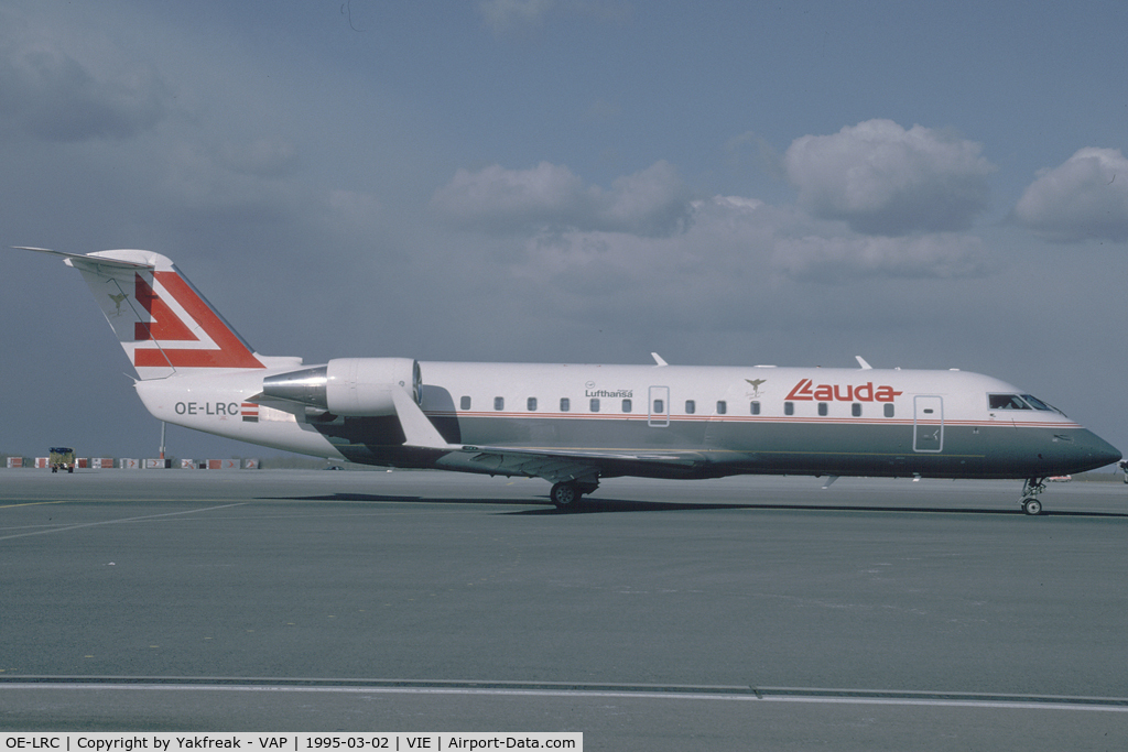 OE-LRC, 1994 Canadair CRJ-100LR (CL-600-2B19) C/N 7036, Lauda Air Regionaljet