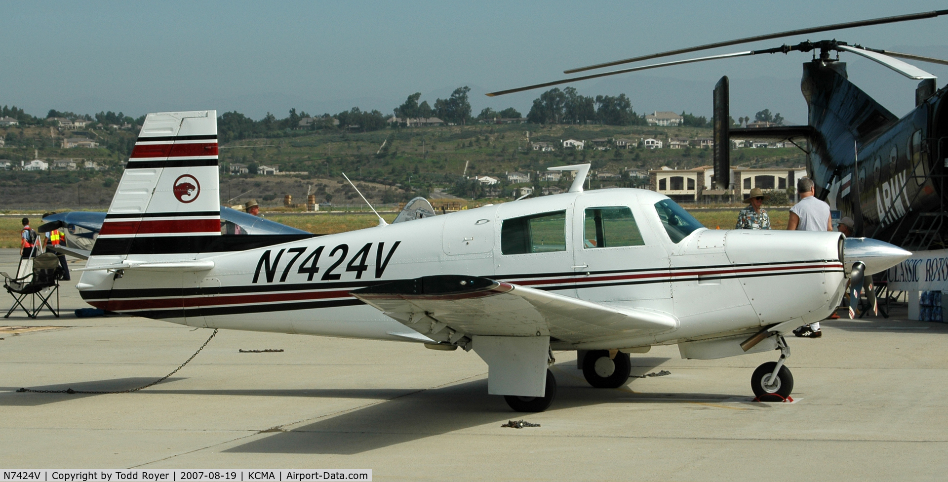 N7424V, 1975 Mooney M20E C/N 21-1164, Camarillo airshow 2007