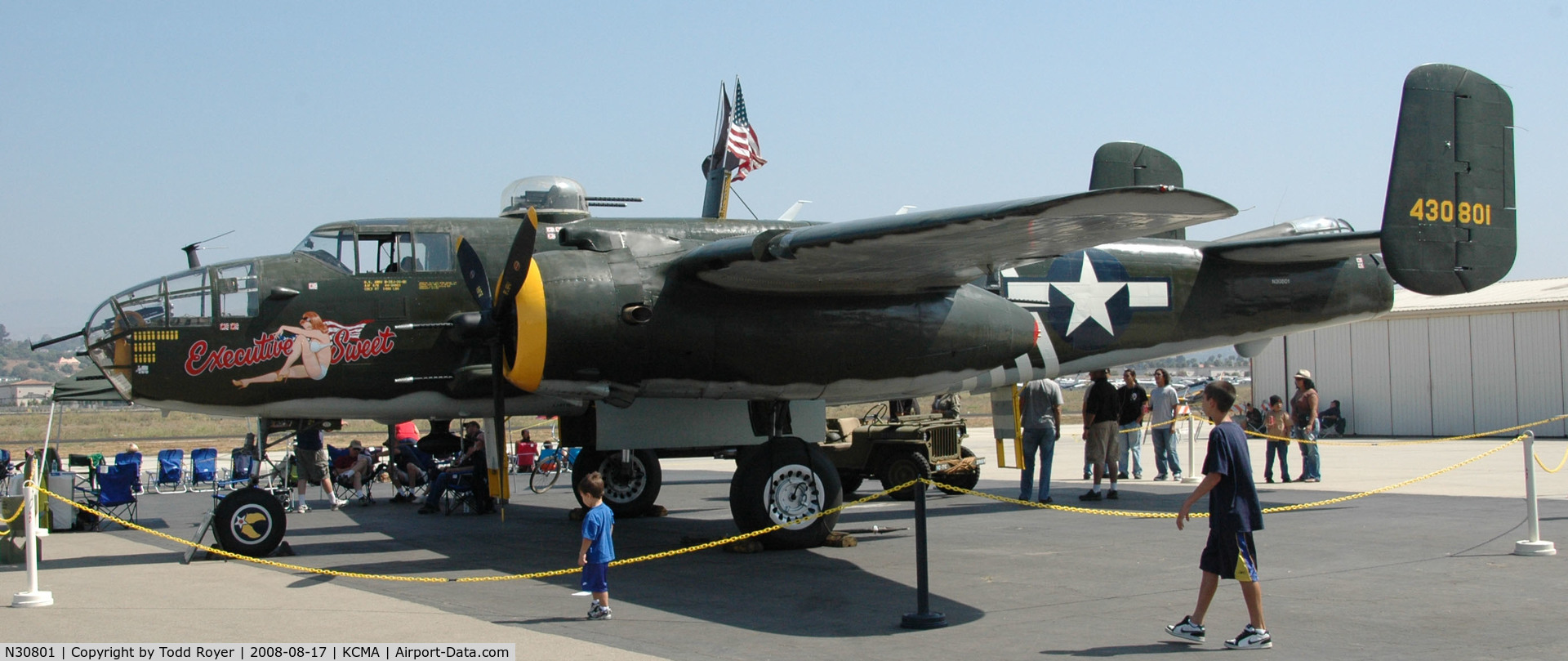 N30801, 1944 North American TB-25N Mitchell C/N 108-34076, Camarillo Airshow 2008